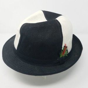 New‎ York Hat Co hat black/white fedora L